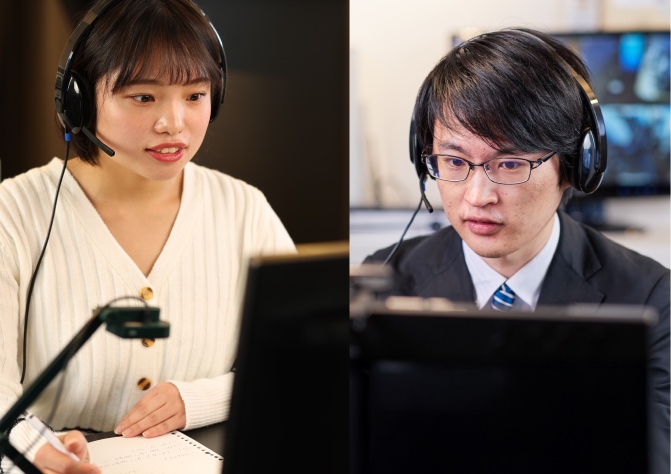 온라인으로 수업을 듣는 학생과 지도하는 강사